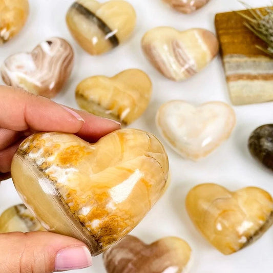 Mexican Onyx: Stone of Confidence (Heart-Shaped)